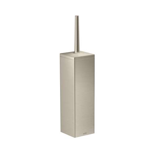 Axor Universal Rectangular Toilet Brush Holder, Wall-Mounted In Brushed Nickel, 42655820
