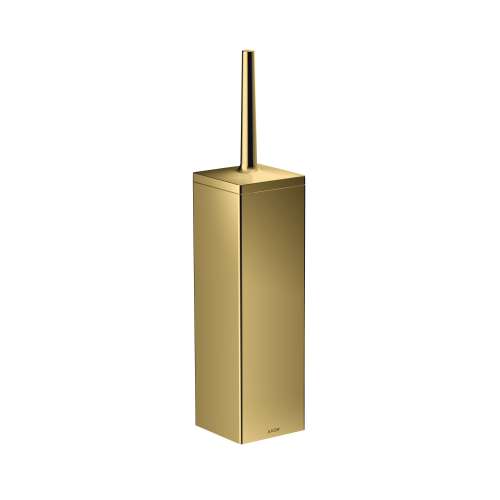 Axor Universal Rectangular Toilet Brush Holder, Wall-Mounted In Polished Gold Optic, 42655990
