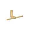 Axor Universal Rectangular Toilet Paper Holder Double In Brushed Gold Optic, 42657250