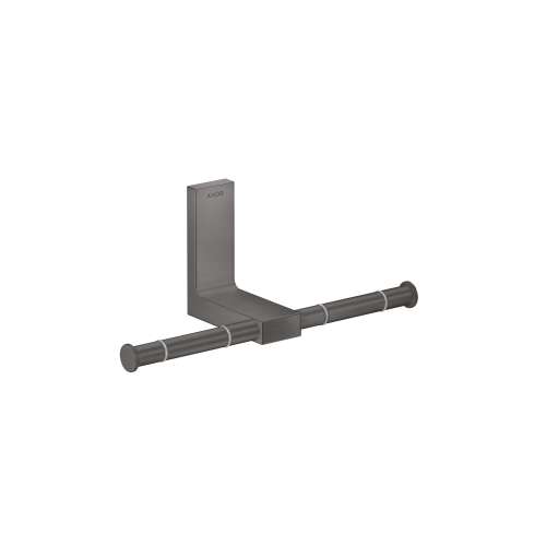 Axor Universal Rectangular Toilet Paper Holder Double In Brushed Black Chrome, 42657340