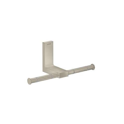 Axor Universal Rectangular Toilet Paper Holder Double In Brushed Nickel, 42657820