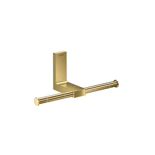 Axor Universal Rectangular Toilet Paper Holder Double In Polished Gold Optic, 42657990