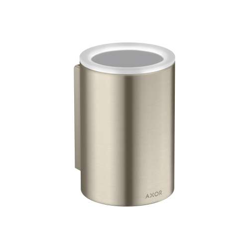 Axor Universal Circular Toothbrush Tumbler In Brushed Nickel, 42804820