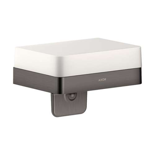 Axor Universal Softsquare Soap Dispenser With Shelf In Brushed Black Chrome, 42819340