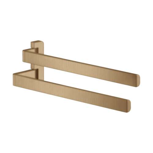 Axor Universal Softsquare Dual Towel Bar In Brushed Bronze, 42821140