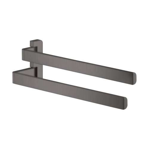 Axor Universal Softsquare Dual Towel Bar In Brushed Black Chrome, 42821340