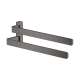 Axor Universal Softsquare Dual Towel Bar In Brushed Black Chrome, 42821340