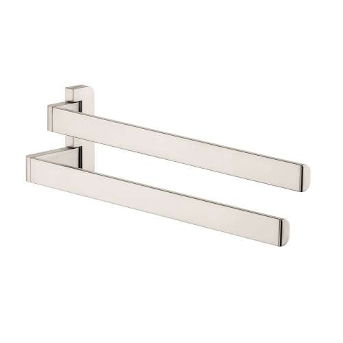 Axor Universal Softsquare Dual Towel Bar In Brushed Nickel, 42821820