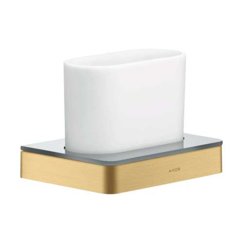 Axor Universal Softsquare Tumbler In Brushed Gold Optic, 42834250