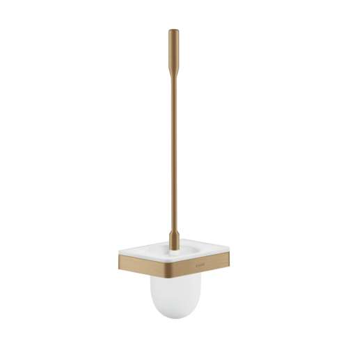 Axor Universal Softsquare Toilet Brush With Holder Wall-Mounted In Brushed Bronze, 42835140