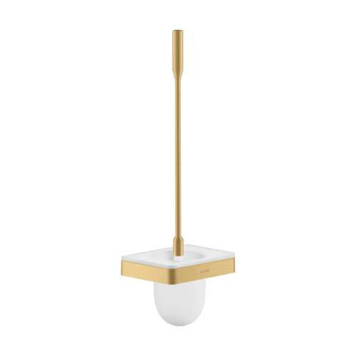 Axor Universal Softsquare Toilet Brush With Holder Wall-Mounted In Brushed Gold Optic, 42835250
