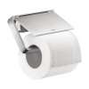 Axor Universal Softsquare Toilet Paper Holder With Cover In Chrome, 42836000