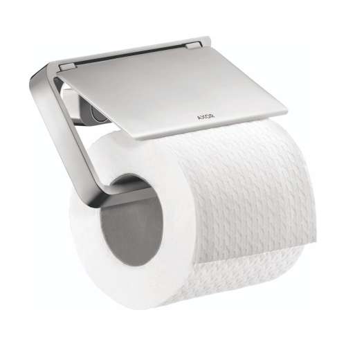 Axor Universal Softsquare Toilet Paper Holder With Cover In Chrome, 42836000