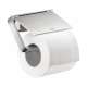 Axor Universal Softsquare Toilet Paper Holder With Cover In Chrome, 42836000