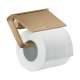 Axor Universal Softsquare Toilet Paper Holder With Cover In Brushed Bronze, 42836140