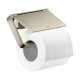Axor Universal Softsquare Toilet Paper Holder With Cover In Polished Nickel, 42836830