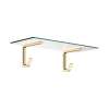 Axor Universal Softsquare Towel Shelf With Robe Hooks In Brushed Gold Optic, 42842250