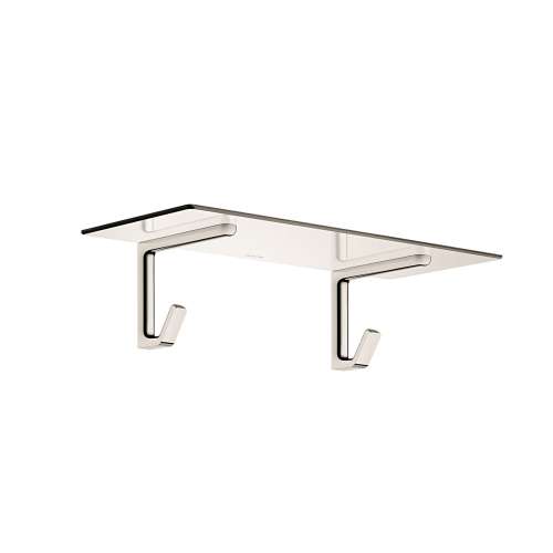 Axor Universal Softsquare Towel Shelf With Robe Hooks In Polished Nickel, 42842830