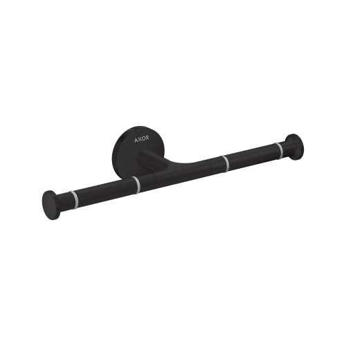 Axor Universal Circular Double Toilet Paper Holder In Matte Black, 42857670