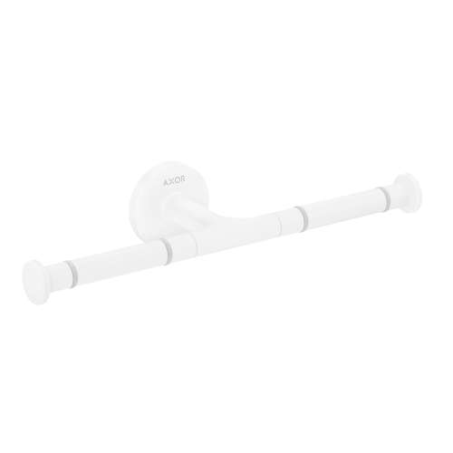Axor Universal Circular Double Toilet Paper Holder In Matte White, 42857700