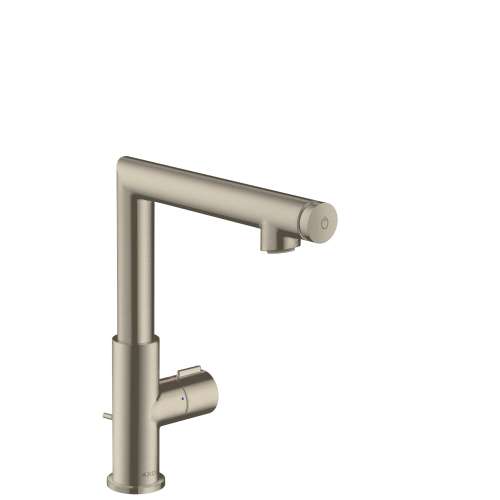 Axor Uno Single-Hole Faucet Select 220, 1.2 Gpm In Brushed Nickel, 45016821
