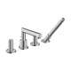 Axor Uno 4-Hole Roman Tub Set Trim With Zero Handles And 1.75 Gpm Handshower In Chrome, 45448001