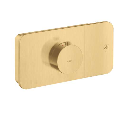 Axor One Thermostatic Module Trim For 1 Function In Brushed Gold Optic, 45711251
