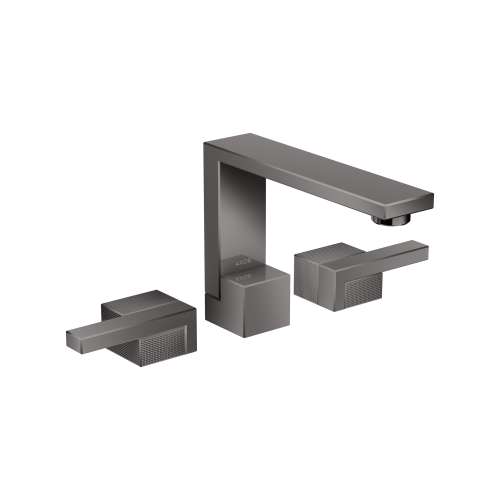 Axor Edge Widespread Faucet 130 - Diamond Cut, 1.2 Gpm In Polished Black Chrome, 46051331
