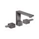 Axor Edge Widespread Faucet 130 - Diamond Cut, 1.2 Gpm In Polished Black Chrome, 46051331
