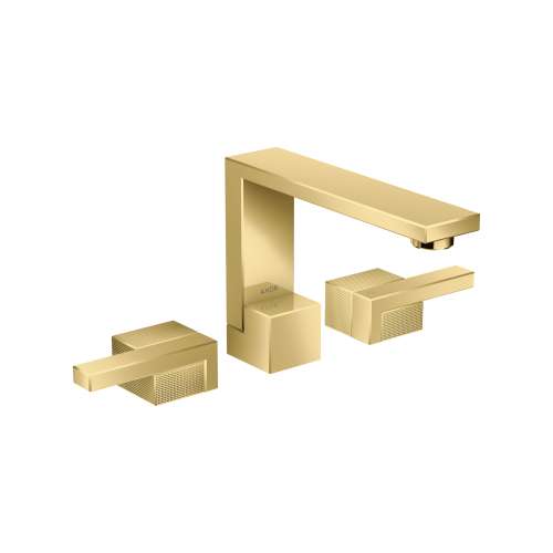 Axor Edge Widespread Faucet 130 - Diamond Cut, 1.2 Gpm In Polished Gold Optic, 46051991