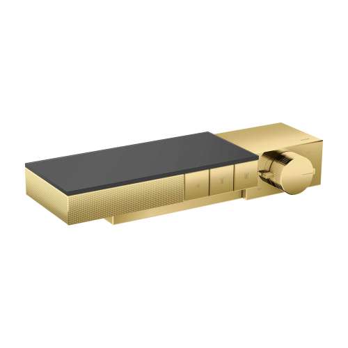 Axor Edge Thermostatic Trim For Exposed Installation For 3 Functions - Diamond Cut In Polished Gold Optic, 46141991