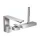 Axor Edge 3-Hole Roman Tub Set Trim With 1.75 Gpm Handshower In Chrome, 46430001