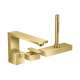 Axor Edge 3-Hole Roman Tub Set Trim With 1.75 Gpm Handshower In Polished Gold Optic, 46430991