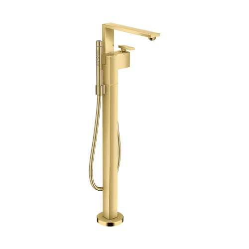 Axor Edge Freestanding Tub Filler Trim With 1.75 Gpm Handshower In Polished Gold Optic, 46440991