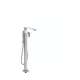 Axor Edge Freestanding Tub Filler Trim With 1.75 Gpm Handshower - Diamond Cut In Chrome, 46441001