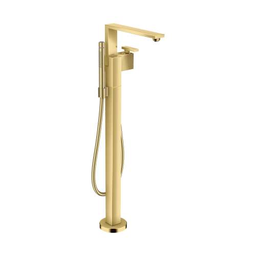 Axor Edge Freestanding Tub Filler Trim With 1.75 Gpm Handshower - Diamond Cut In Polished Gold Optic, 46441991