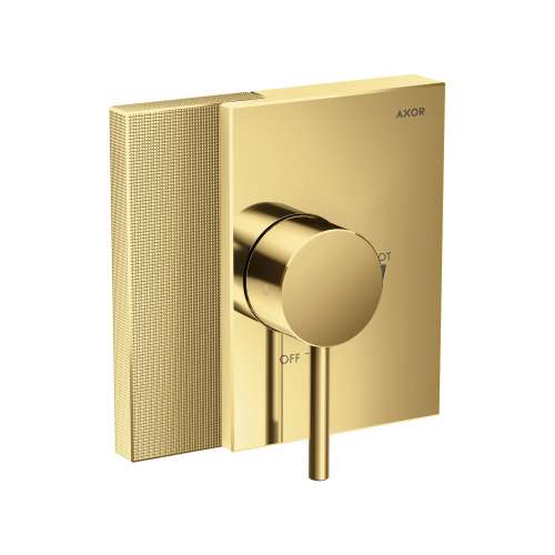 Axor Edge Pressure Balance Trim - Diamond Cut In Polished Gold Optic, 46461991