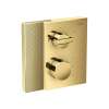 Axor Edge Thermostatic Trim With Volume Control - Diamond Cut In Polished Gold Optic, 46751991