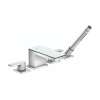 Axor Myedition 4-Hole Roman Tub Set Trim With 1.75 Gpm Handshower In Chrome / Mirror Glass, 47430001