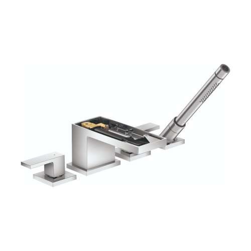 Axor Myedition 4-Hole Roman Tub Set Trim With 1.75 Gpm Handshower Without Plate In Chrome, 47432001