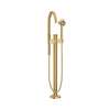 Axor One Freestanding Tub Filler Trim With 1.75 Gpm Handshower In Brushed Gold Optic, 48441251