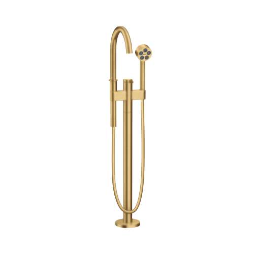 Axor One Freestanding Tub Filler Trim With 1.75 Gpm Handshower In Brushed Gold Optic, 48441251