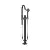 Axor One Freestanding Tub Filler Trim With 1.75 Gpm Handshower In Brushed Black Chrome, 48441341