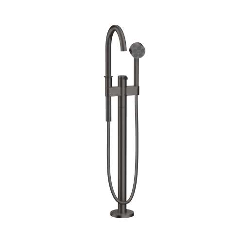 Axor One Freestanding Tub Filler Trim With 1.75 Gpm Handshower In Brushed Black Chrome, 48441341