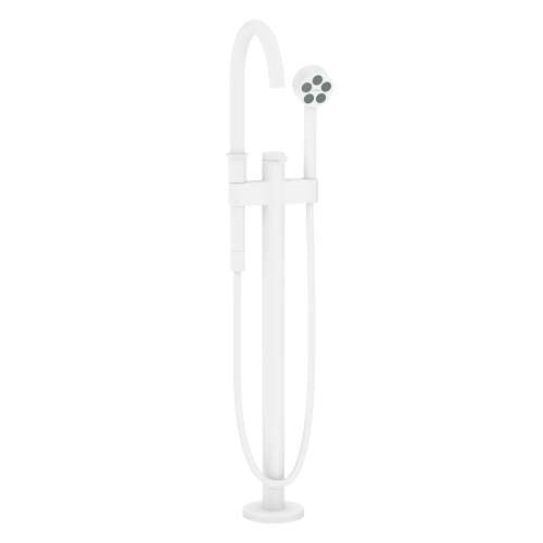Axor One Freestanding Tub Filler Trim With 1.75 Gpm Handshower In Matte White