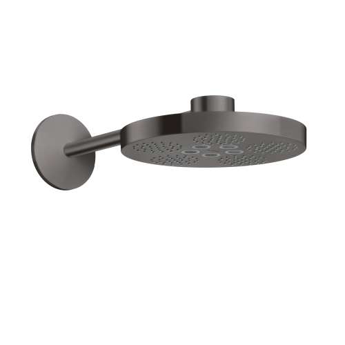 Axor One Showerhead 280 2-Jet With Showerarm Trim, 1.75 Gpm In Brushed Black Chrome, 48482341