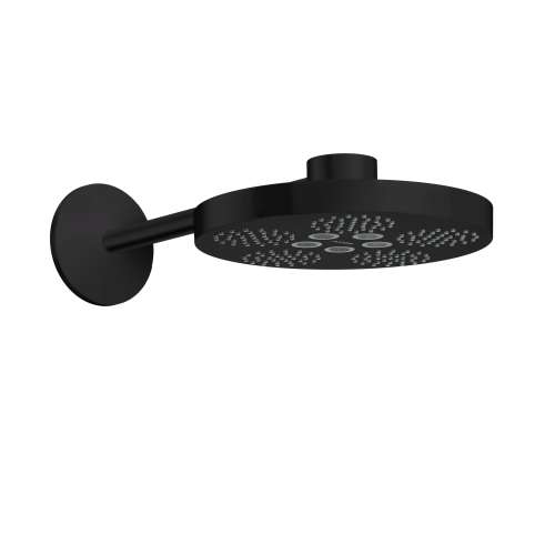 Axor One Showerhead 280 2-Jet With Showerarm Trim, 1.75 Gpm In Matte Black, 48482671