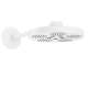 Axor One Showerhead 280 2-Jet With Showerarm Trim, 1.75 Gpm In Matte White, 48482701