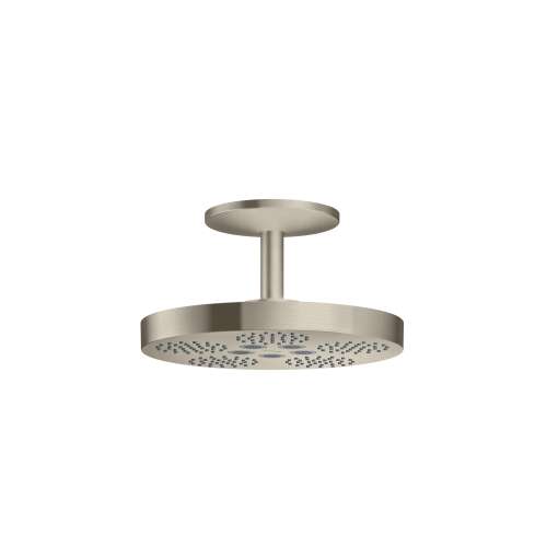Axor One Showerhead 280 2-Jet With Ceiling Mount Trim, 2.5 Gpm In Brushed Nickel, 48483821
