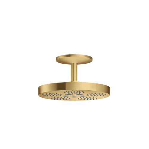 Axor One Showerhead 280 2-Jet With Ceiling Mount Trim, 1.75 Gpm In Brushed Gold Optic, 48484251